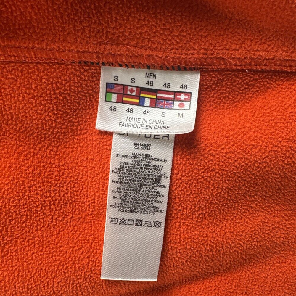 Spyder Jacket -Full Zip -Black Softshell Orange F… - image 7